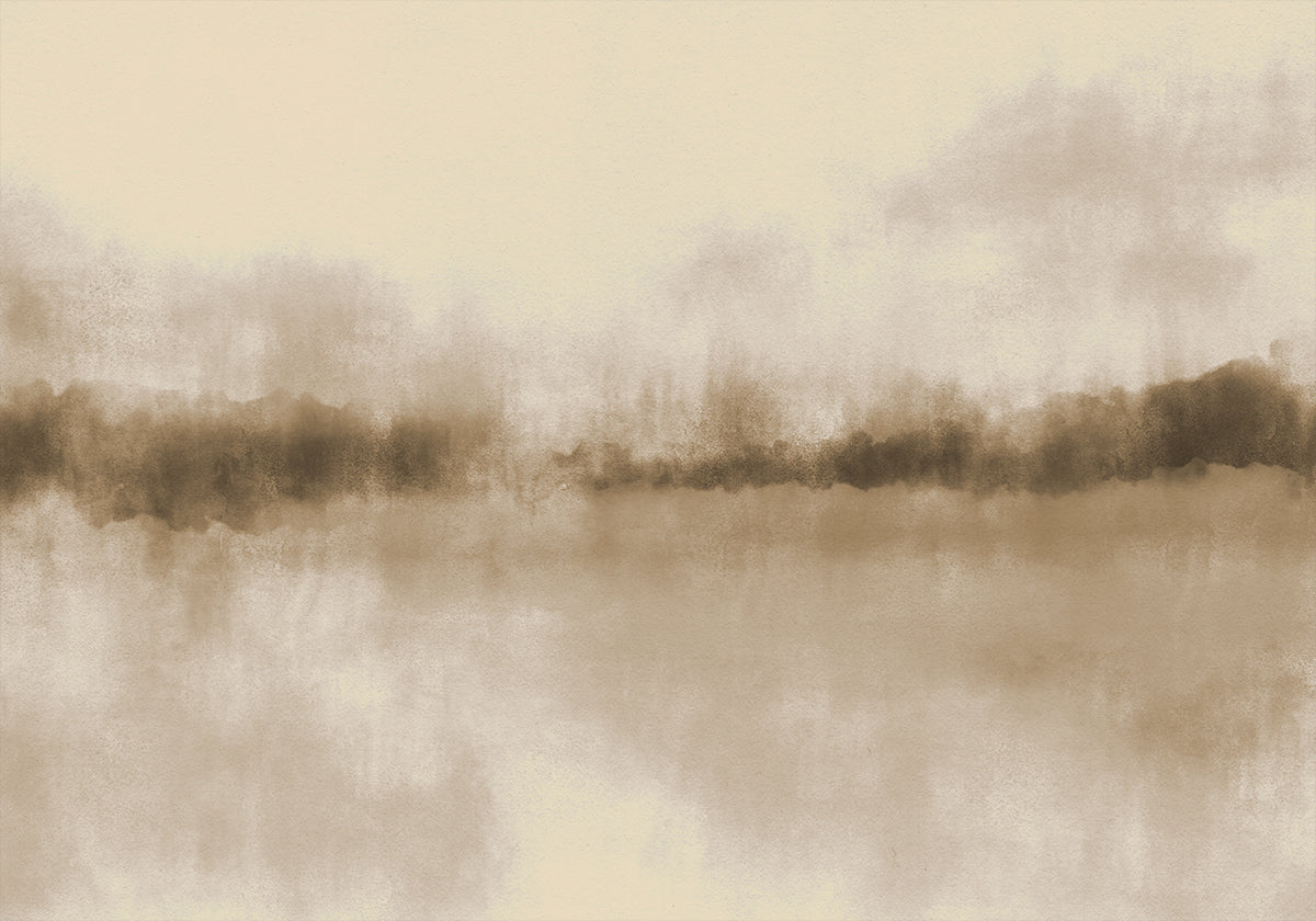 Poster Paesaggio astratto in marrone neutro