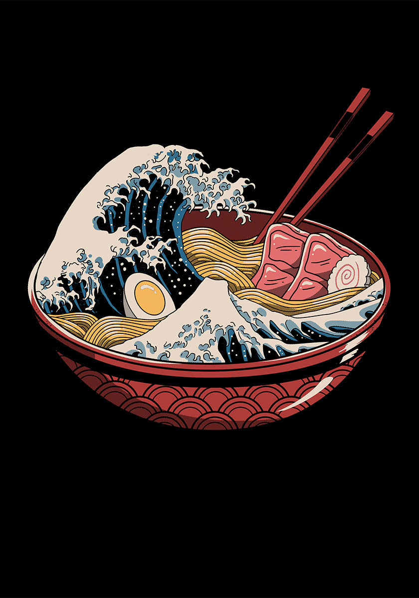 Grande poster dell'onda di ramen