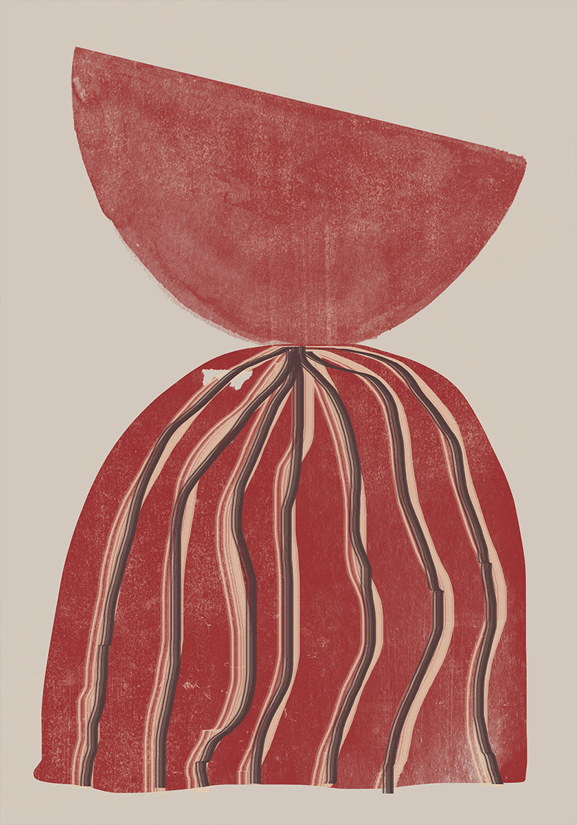 Poster con silhouette cremisi