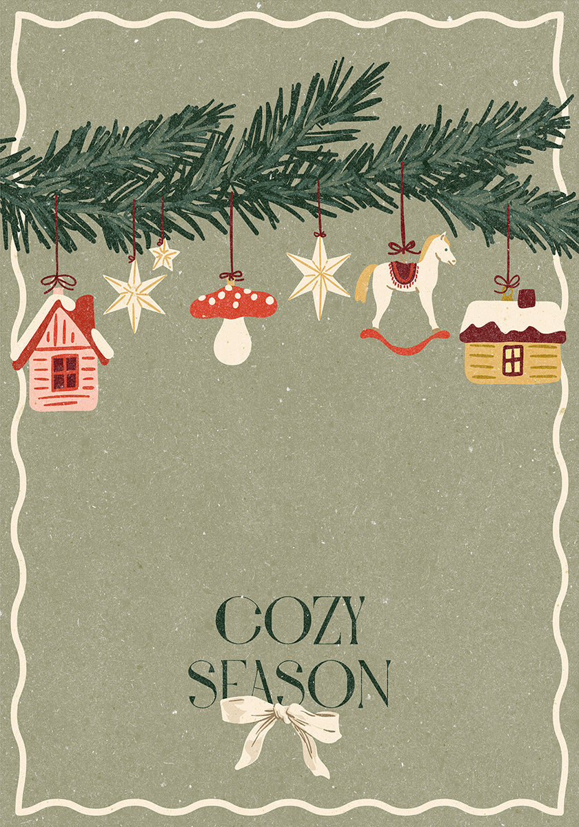 Poster dei giocattoli sull'albero di Natale