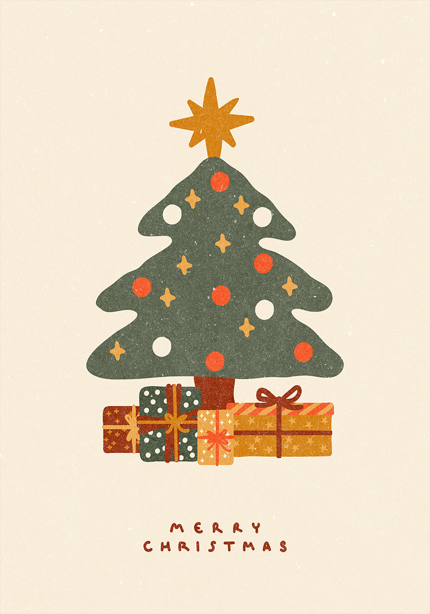Albero di Natale con regali Poster