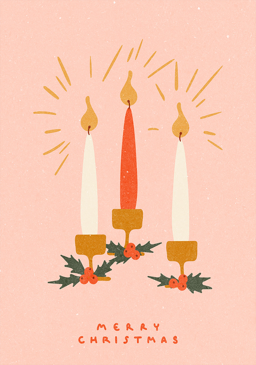 Poster di candele di Natale
