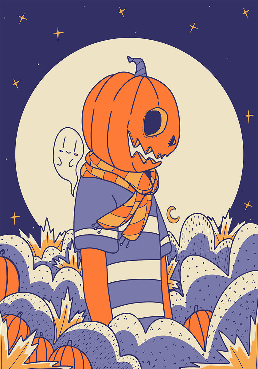 Poster di zucca e fantasma