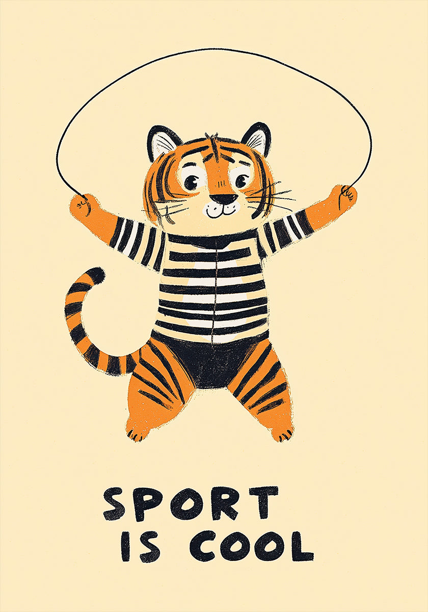 Divertimento con la tigre che salta