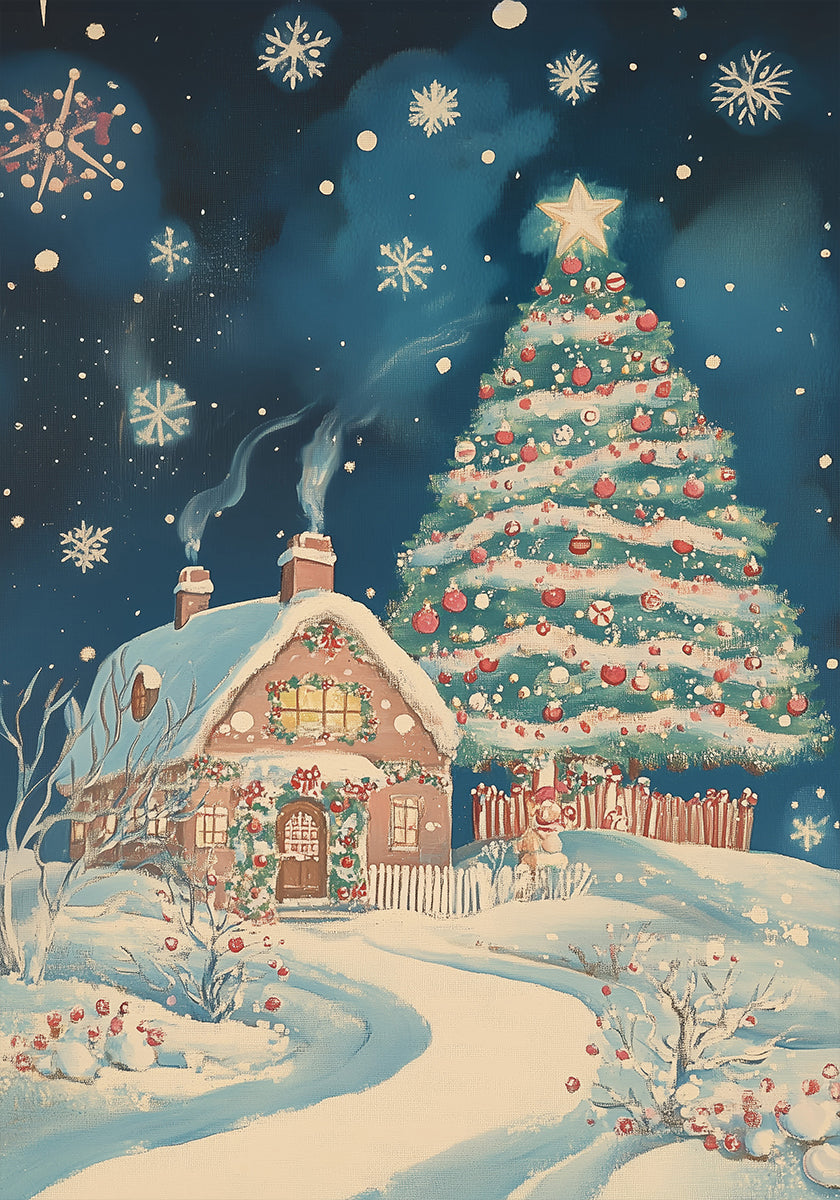 Snow Christmas Town Plakat