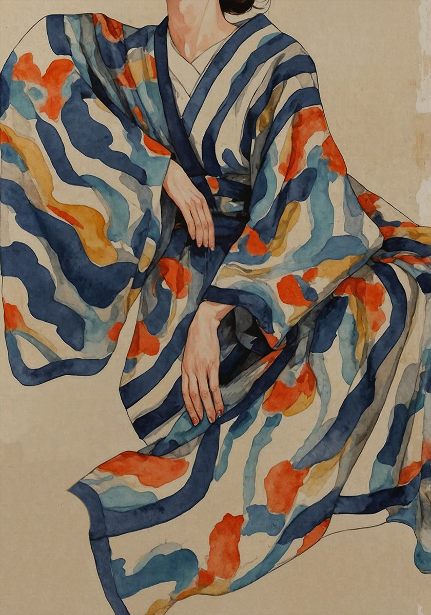 Modelli di kimono fluenti