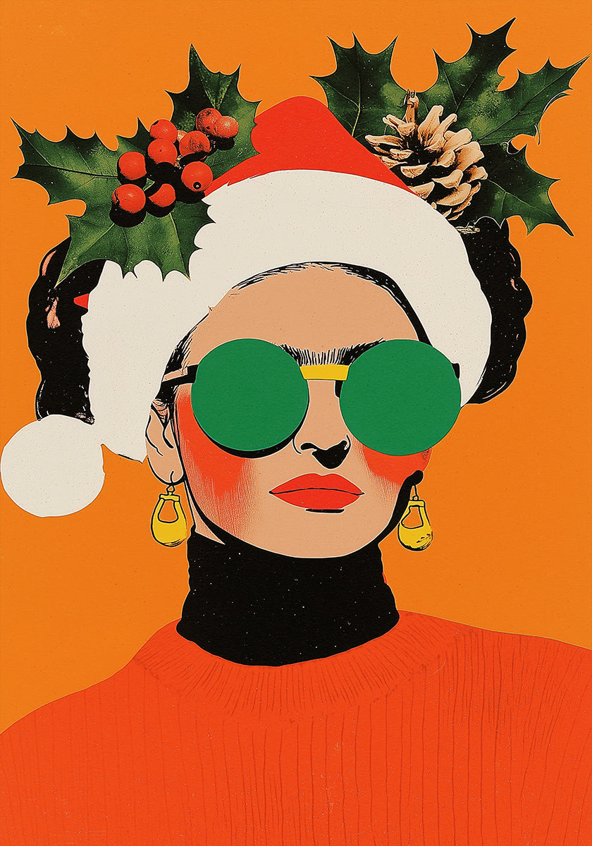 Poster di icone di stile festivo