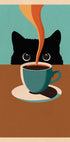 Cat &amp; Coffee Plakat - Posterbox