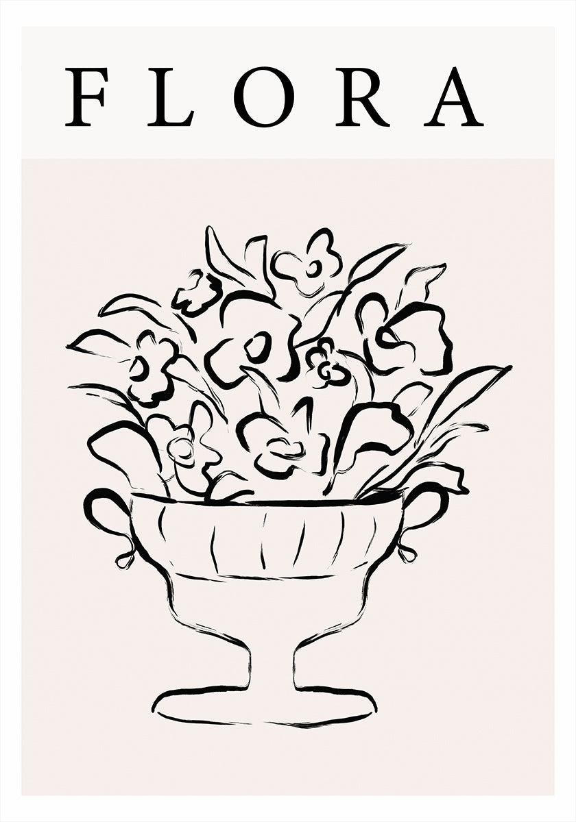 Poster di eleganza floreale