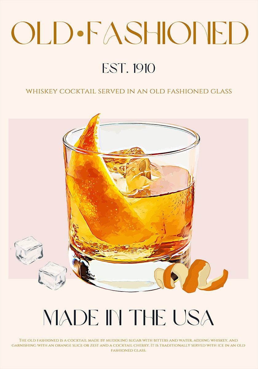 Poster con fascino da cocktail classico