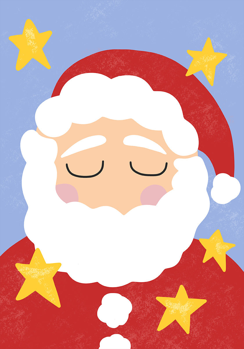 Poster di Babbo Natale con le stelle