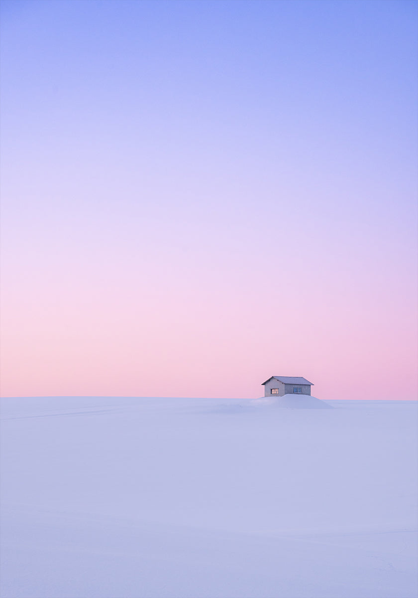 Manifesto dell'alba a Biei