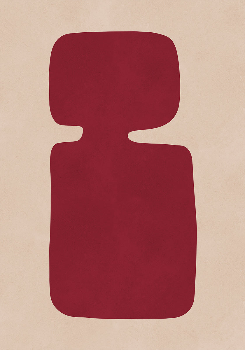 Poster con silhouette cremisi