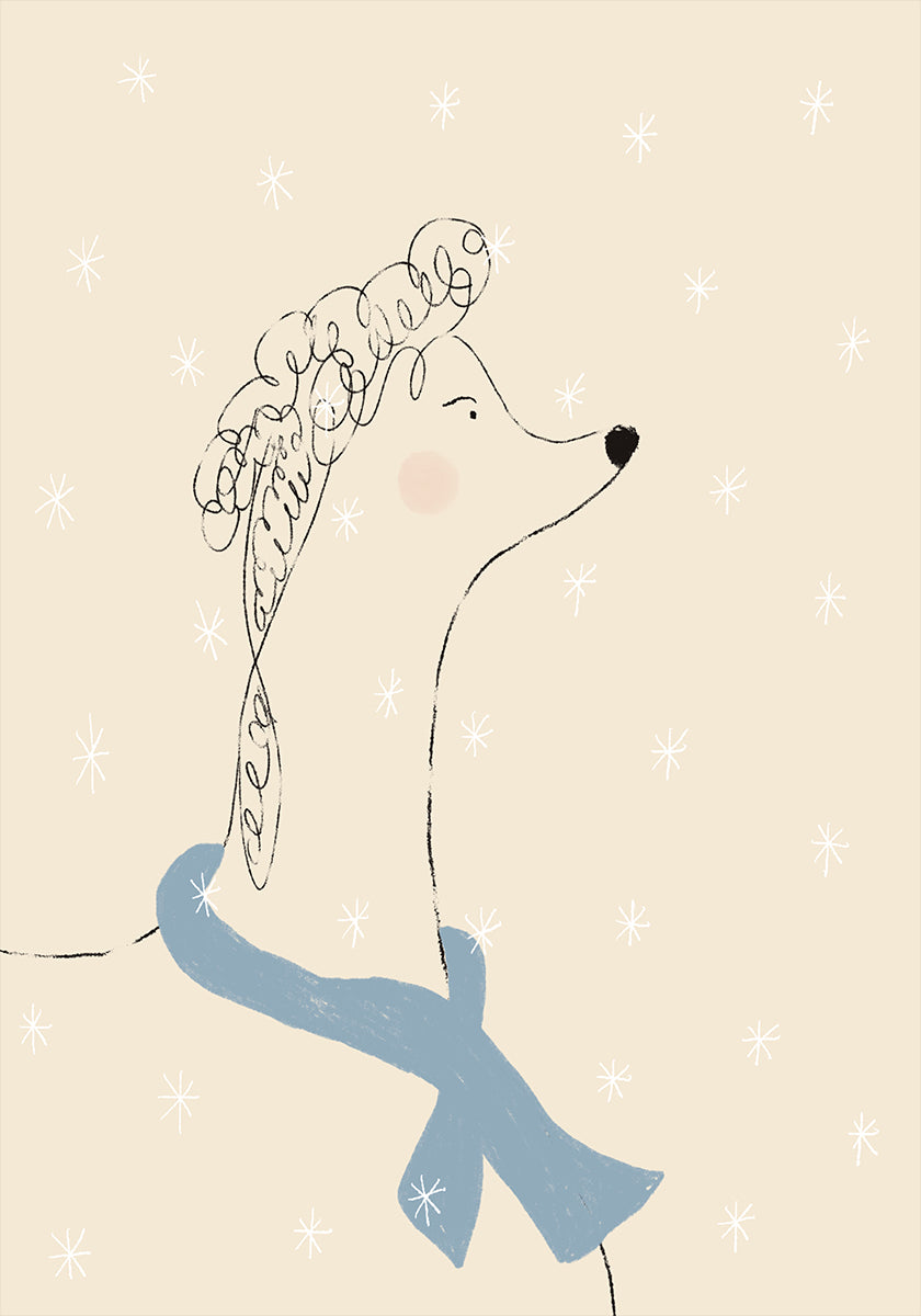 Poster Barboncino nella neve