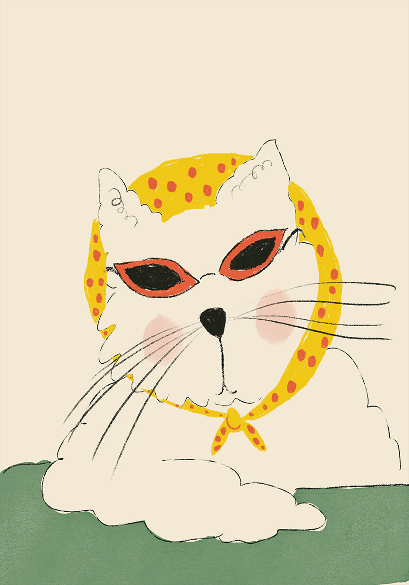 Poster di borsa felina chic
