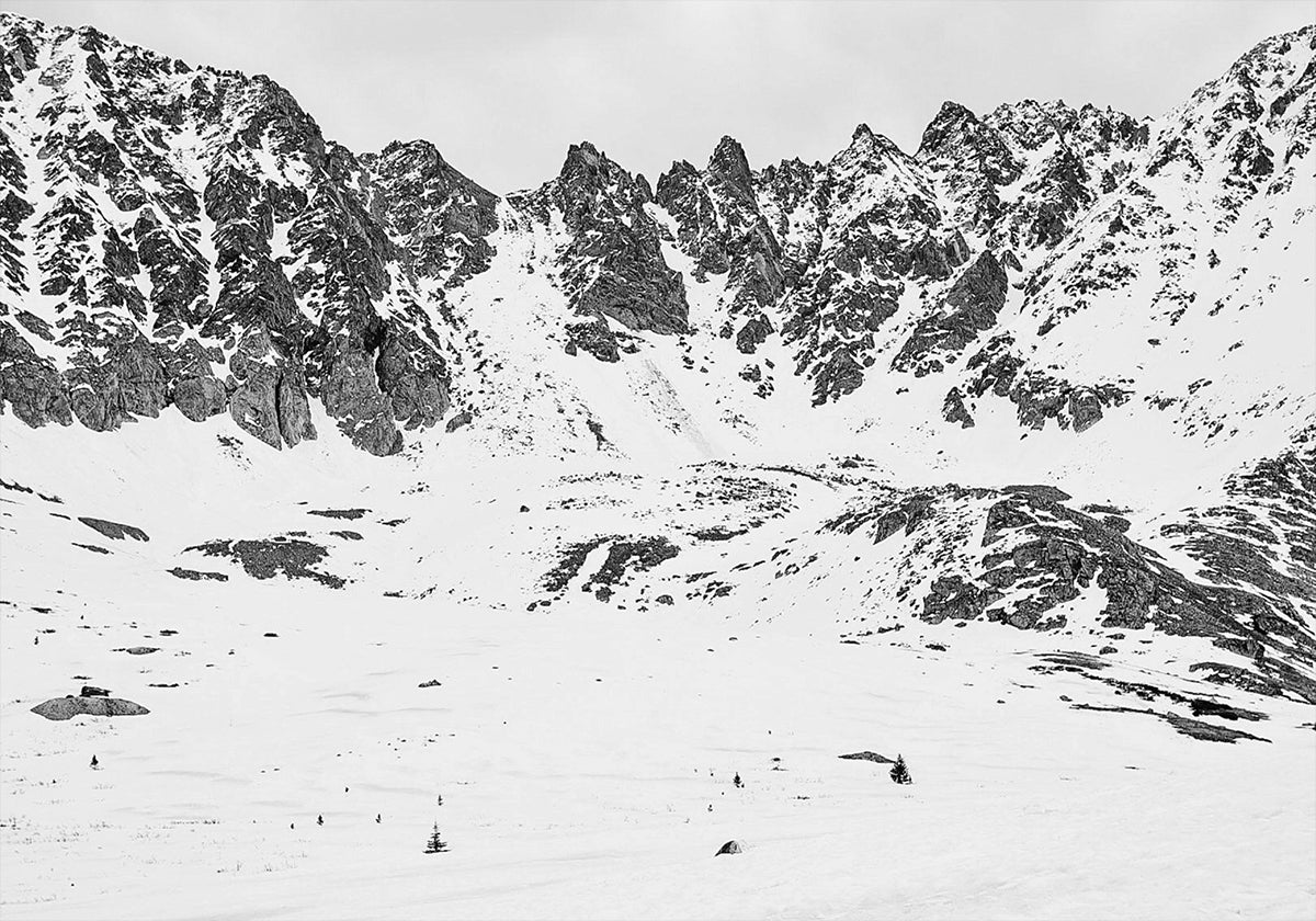 Poster di cime innevate