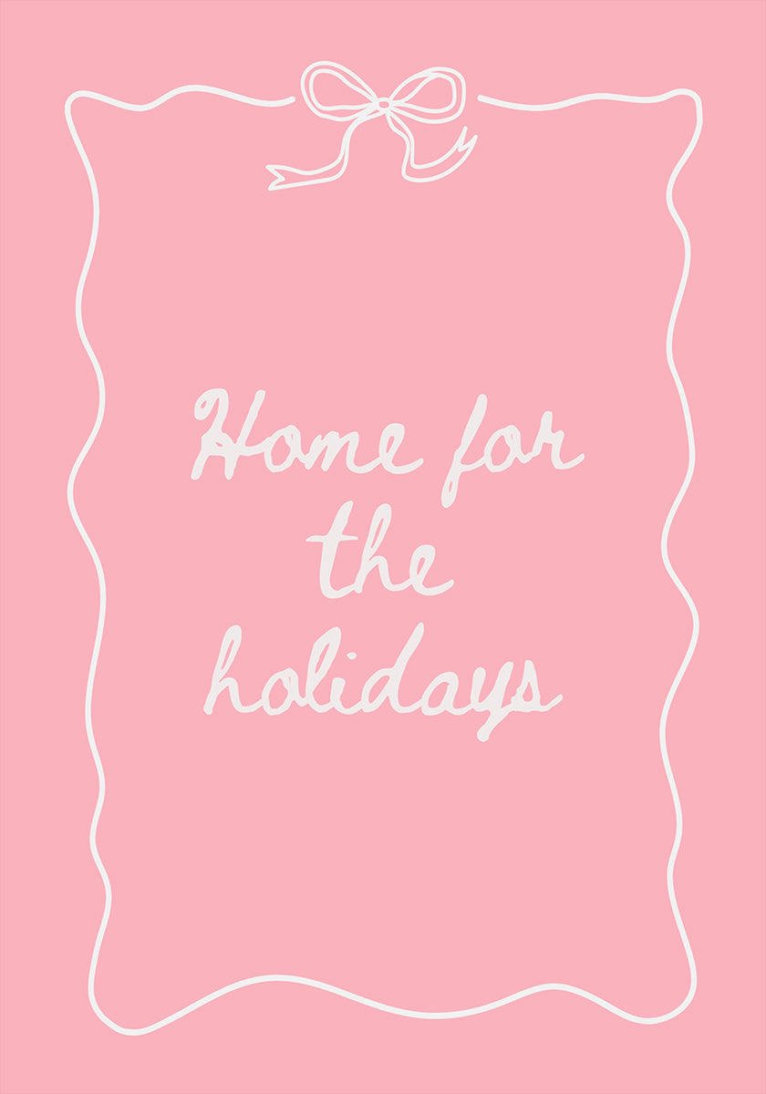 Casa per le vacanze - Poster bianco su rosa