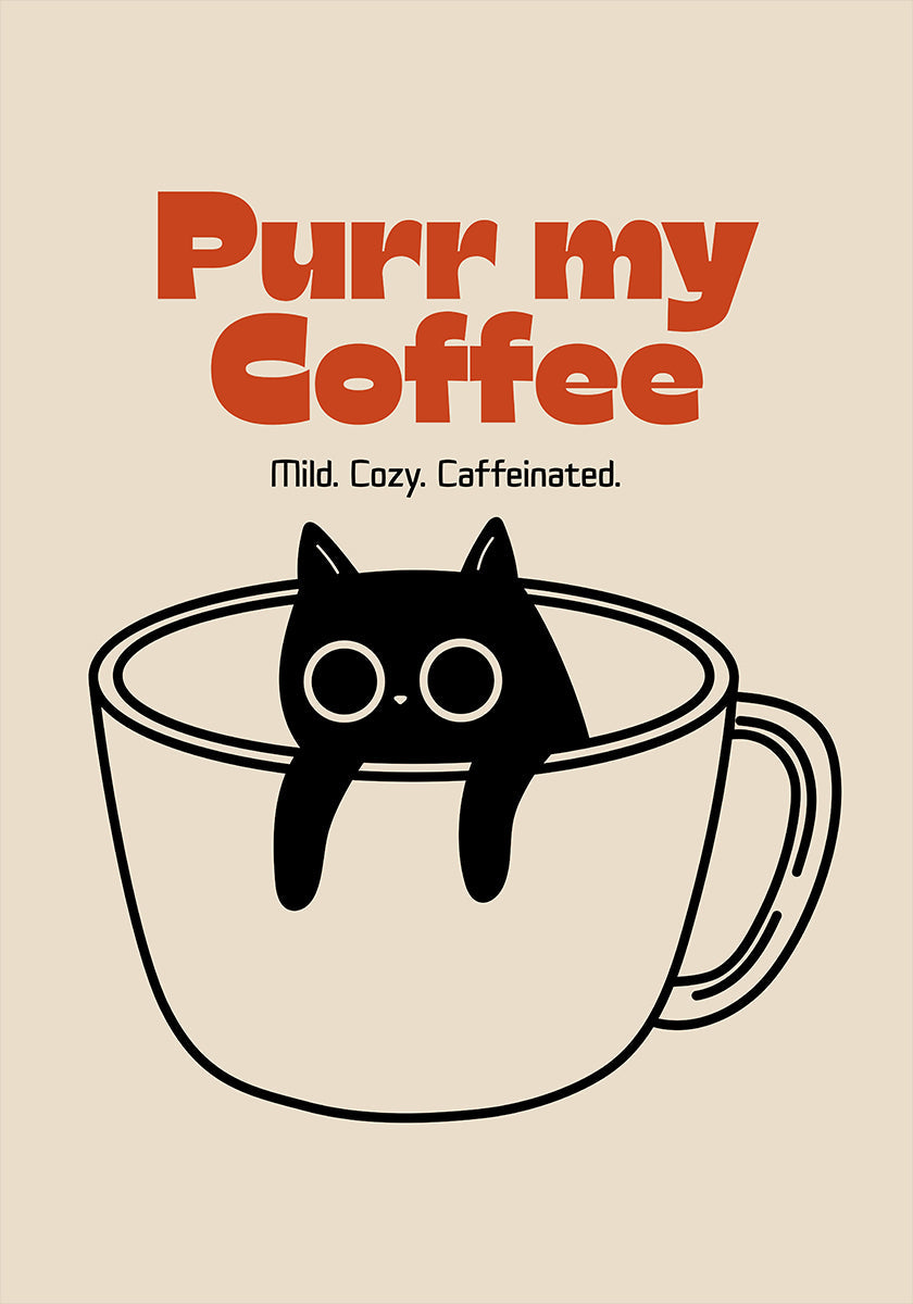 Poster delle fusa del mio caffè