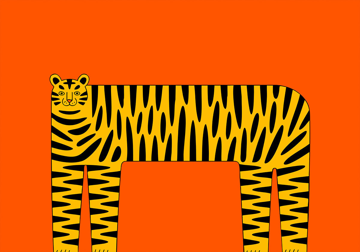 Il poster astratto della tigre
