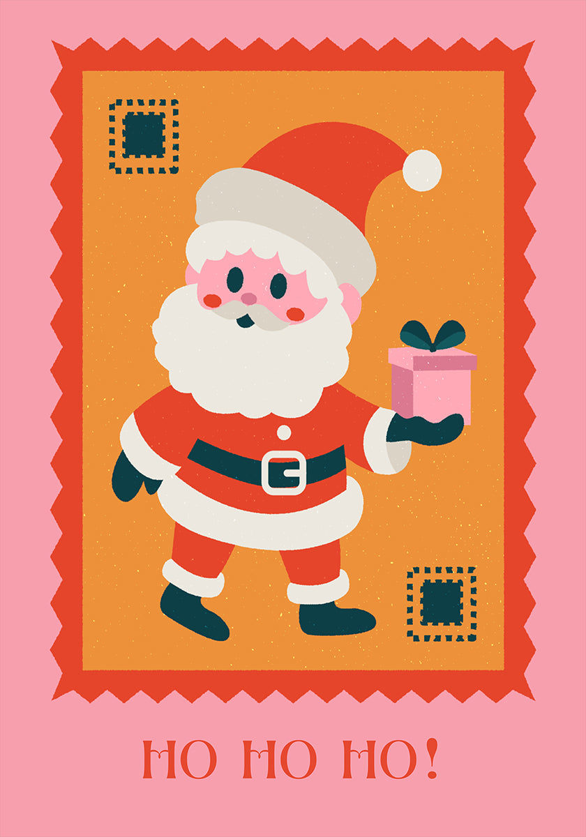 Ho ho ho - Babbo Natale con poster regalo