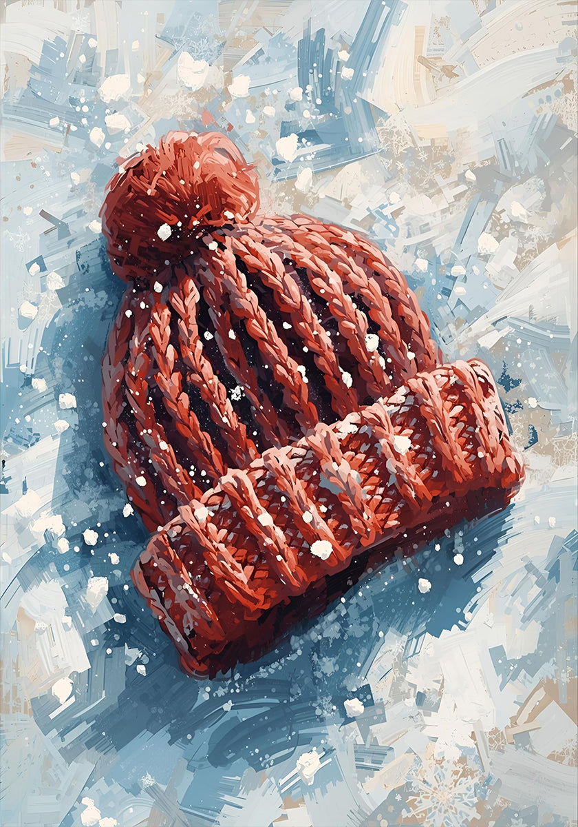 Poster Mütze im Schnee