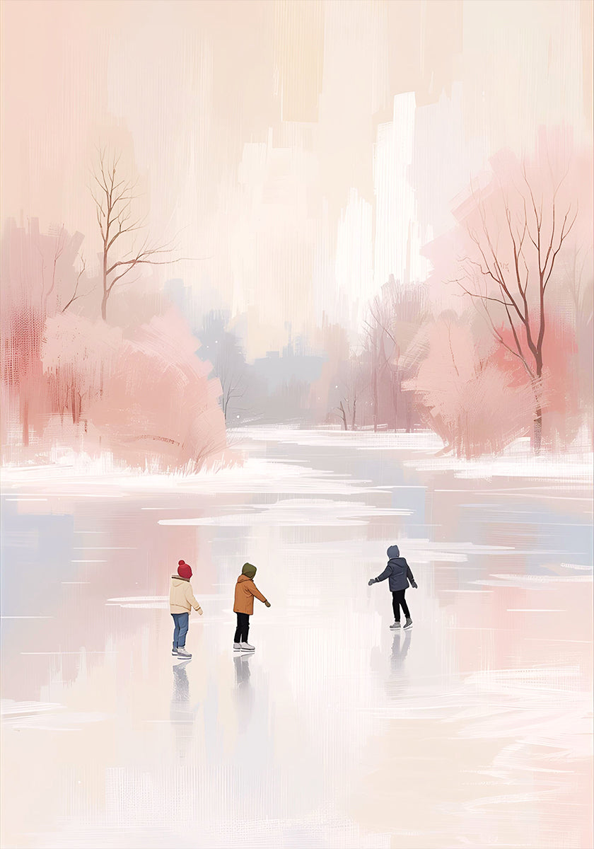 Poster di pattinaggio sul ghiaccio