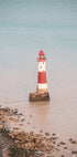 Beachy head lighthouse in England - summer nostalgic travel photography Plakat - Posterbox