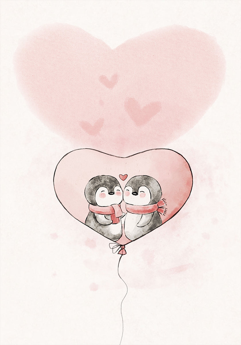 Penguin in love Plakat