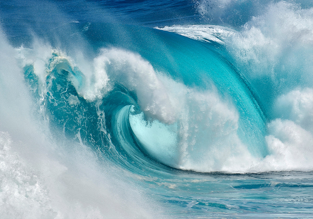 Quando l'oceano si trasforma in fuoco blu Poster