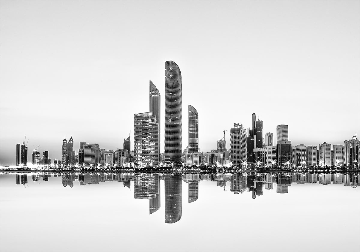 Poster di riflessione urbana di Abu Dhabi