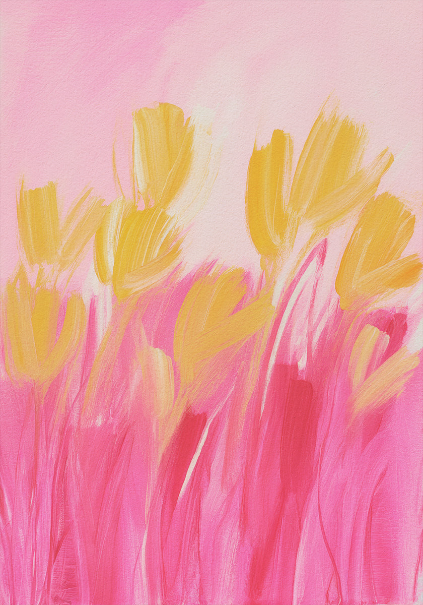 Flowers In Yellow and Pink (NEW) - Posterbox