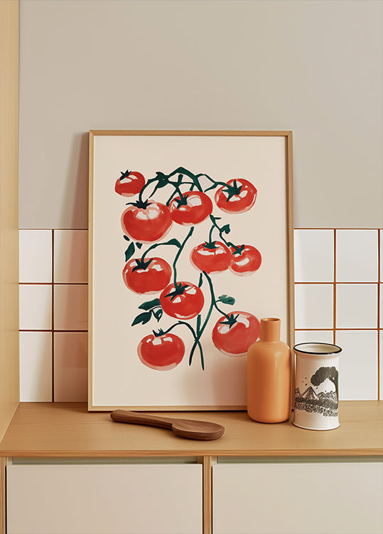 Red Tomatoes on Vine (NEW) - Posterbox