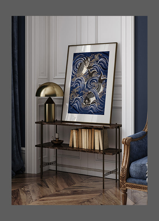 Carp In Waves During Meij Period (NEW) - Posterbox