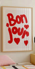 Bonjour Hearts Plakat - Posterbox