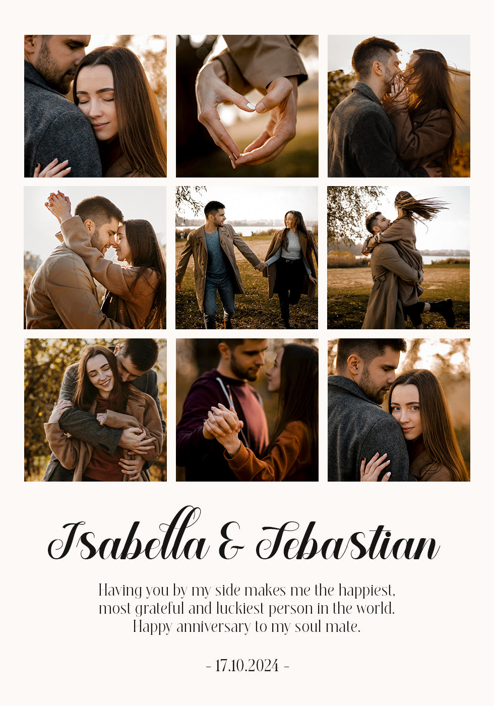 Poster con collage di foto del mio primo anno