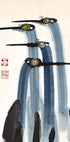 Antique Crane Watercolor Painting Plakat - Posterbox.dk