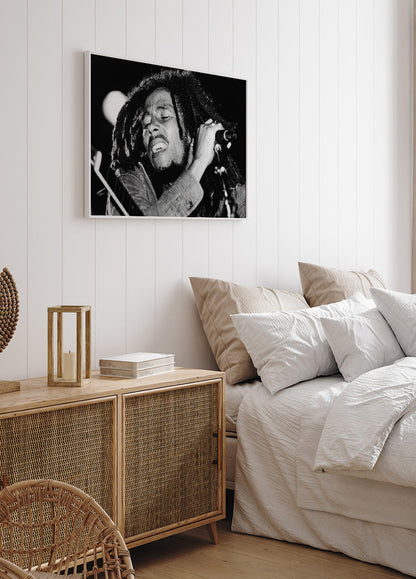 Poster ritratto dal vivo di Bob Marley 