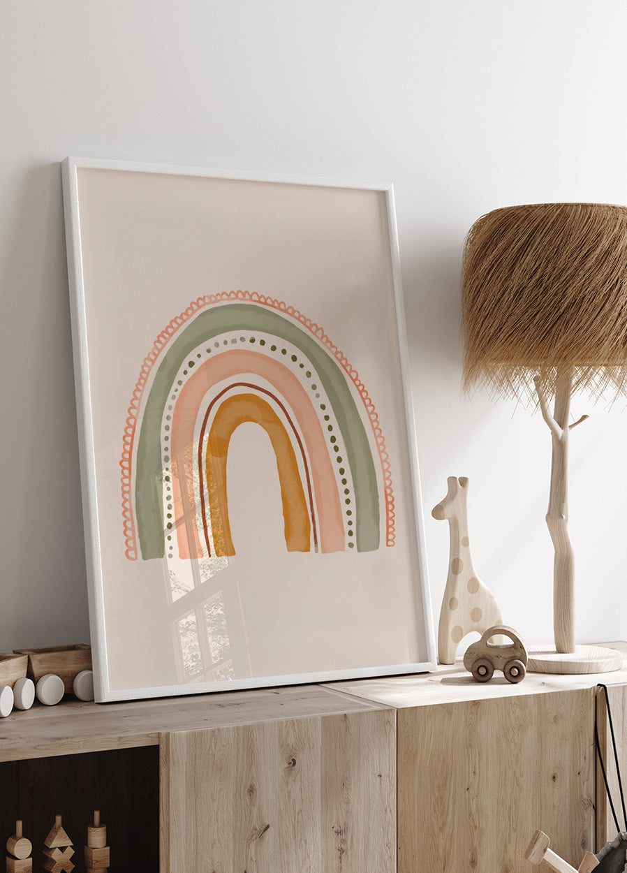 Boho Regnbue Plakat - Posterbox.dk