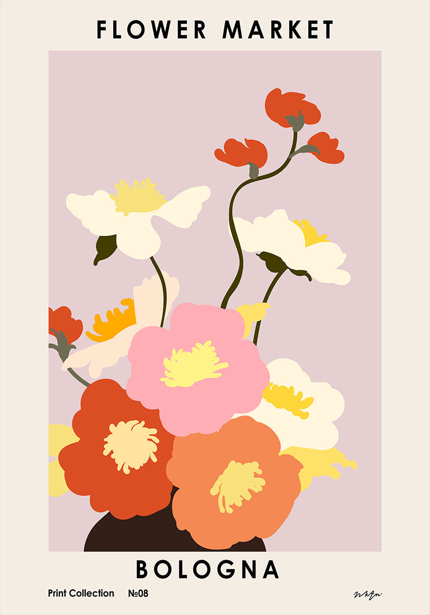 Mercato dei fiori. Manifesto di Bologna