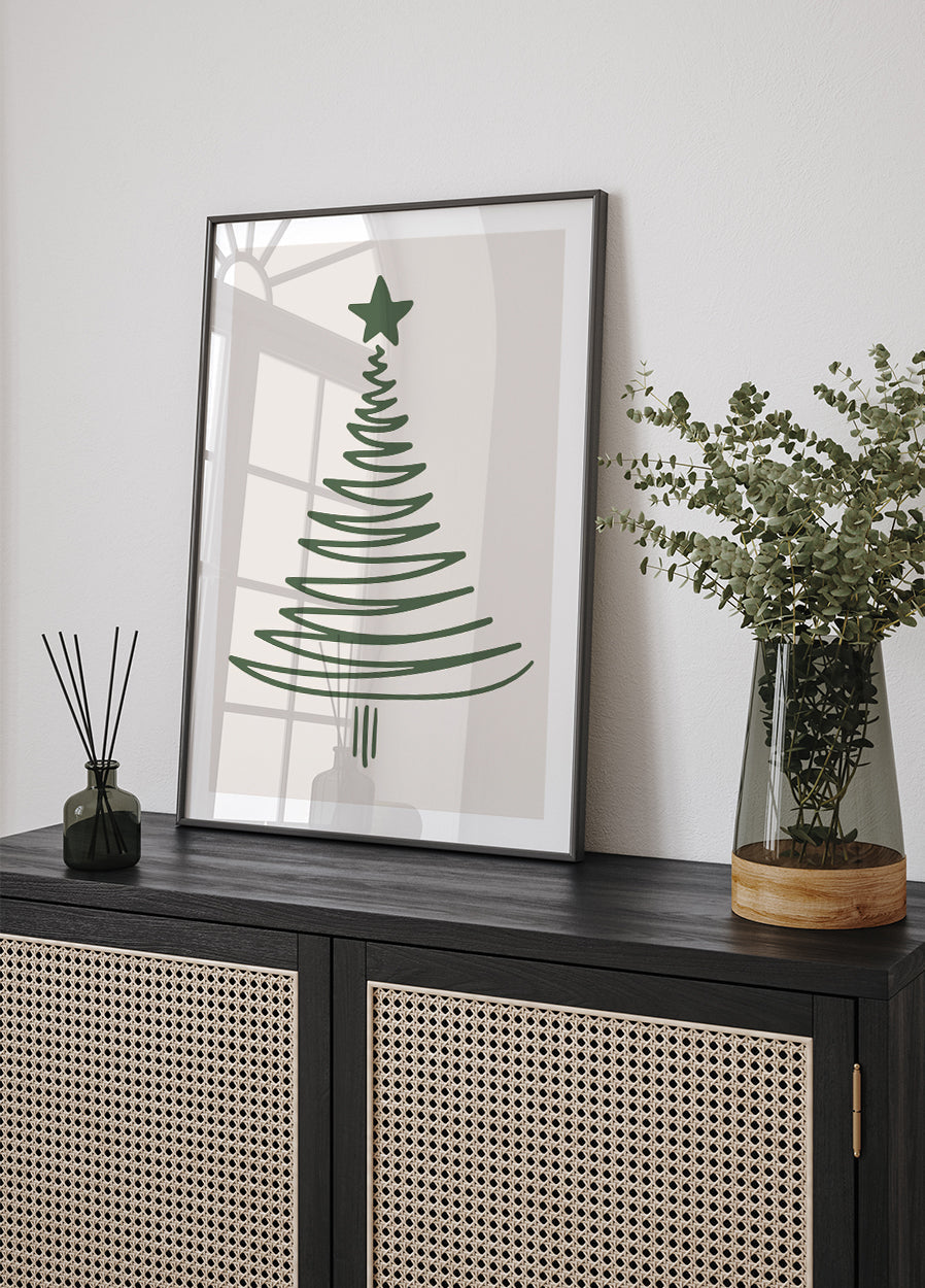 Poster semplice dell'albero di Natale