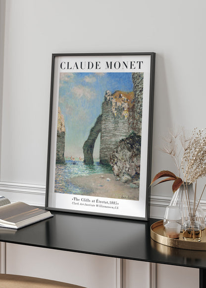 Poster delle scogliere costiere di Monet