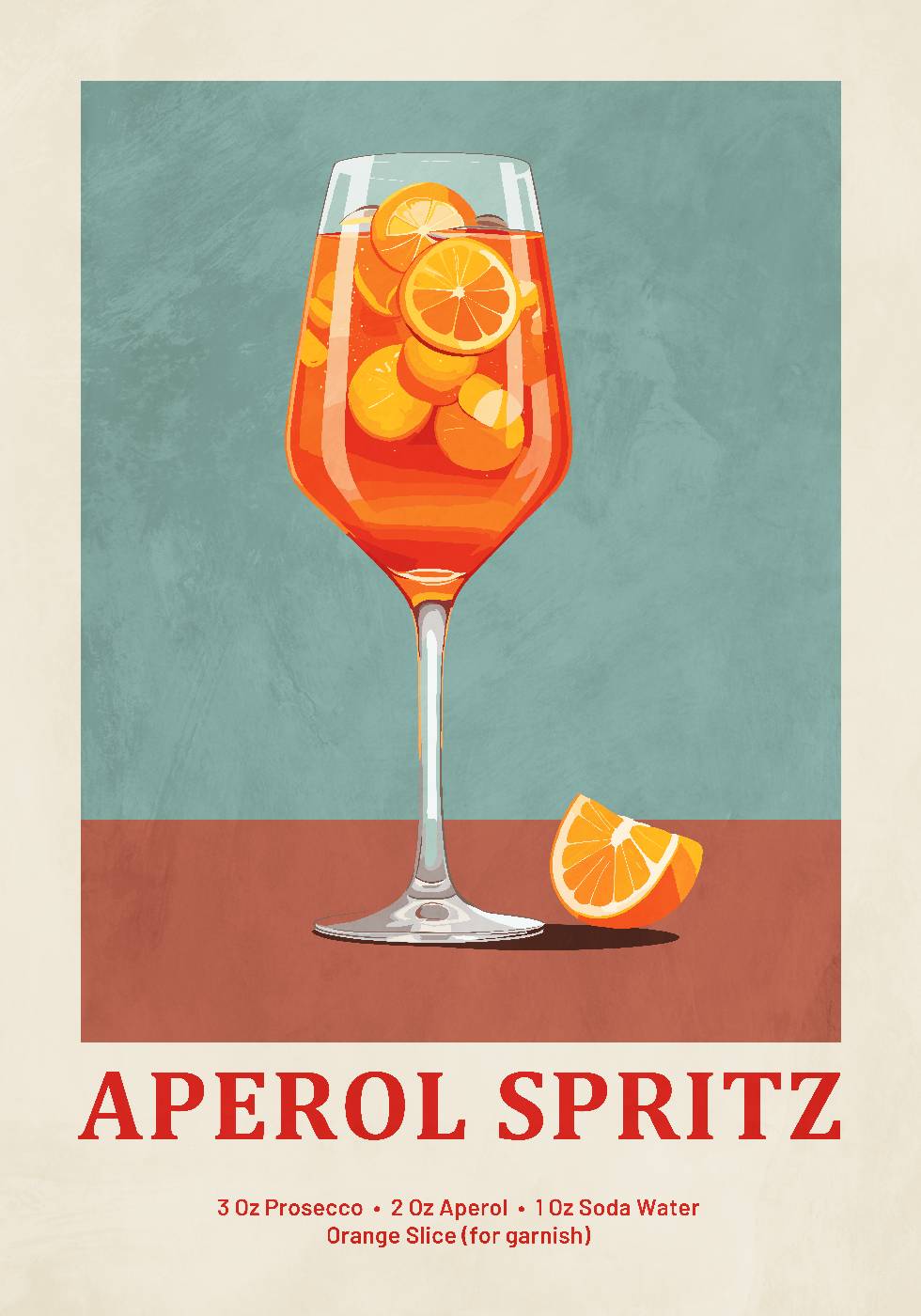 Poster della ricetta dell'Aperol Spritz