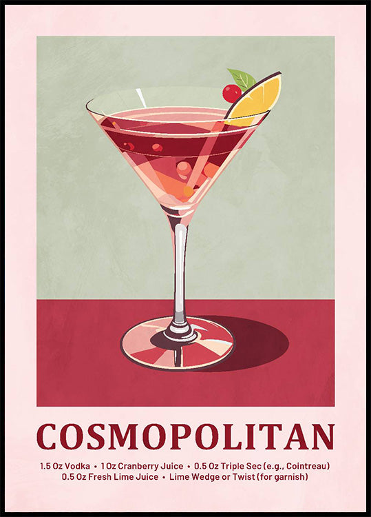 Poster della ricetta del cocktail Cosmopolitan