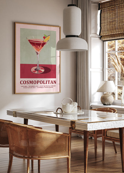 Poster della ricetta del cocktail Cosmopolitan