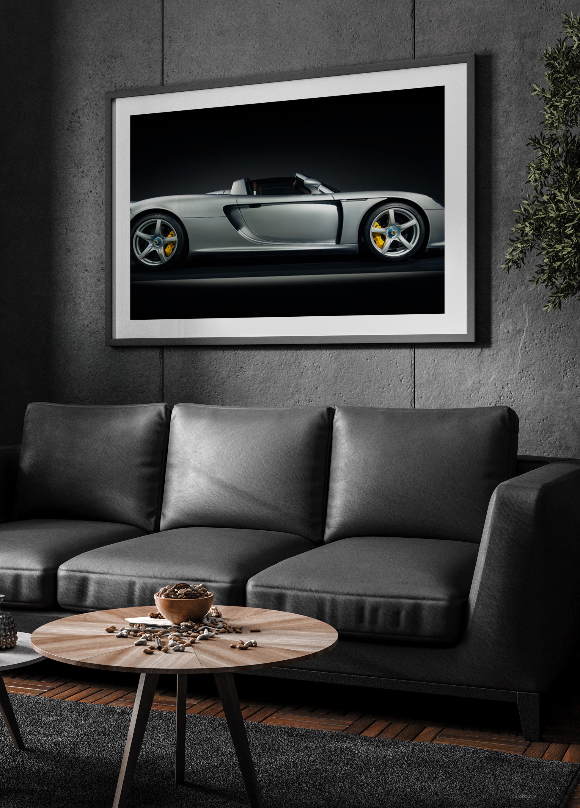 Elegante supercar color argento