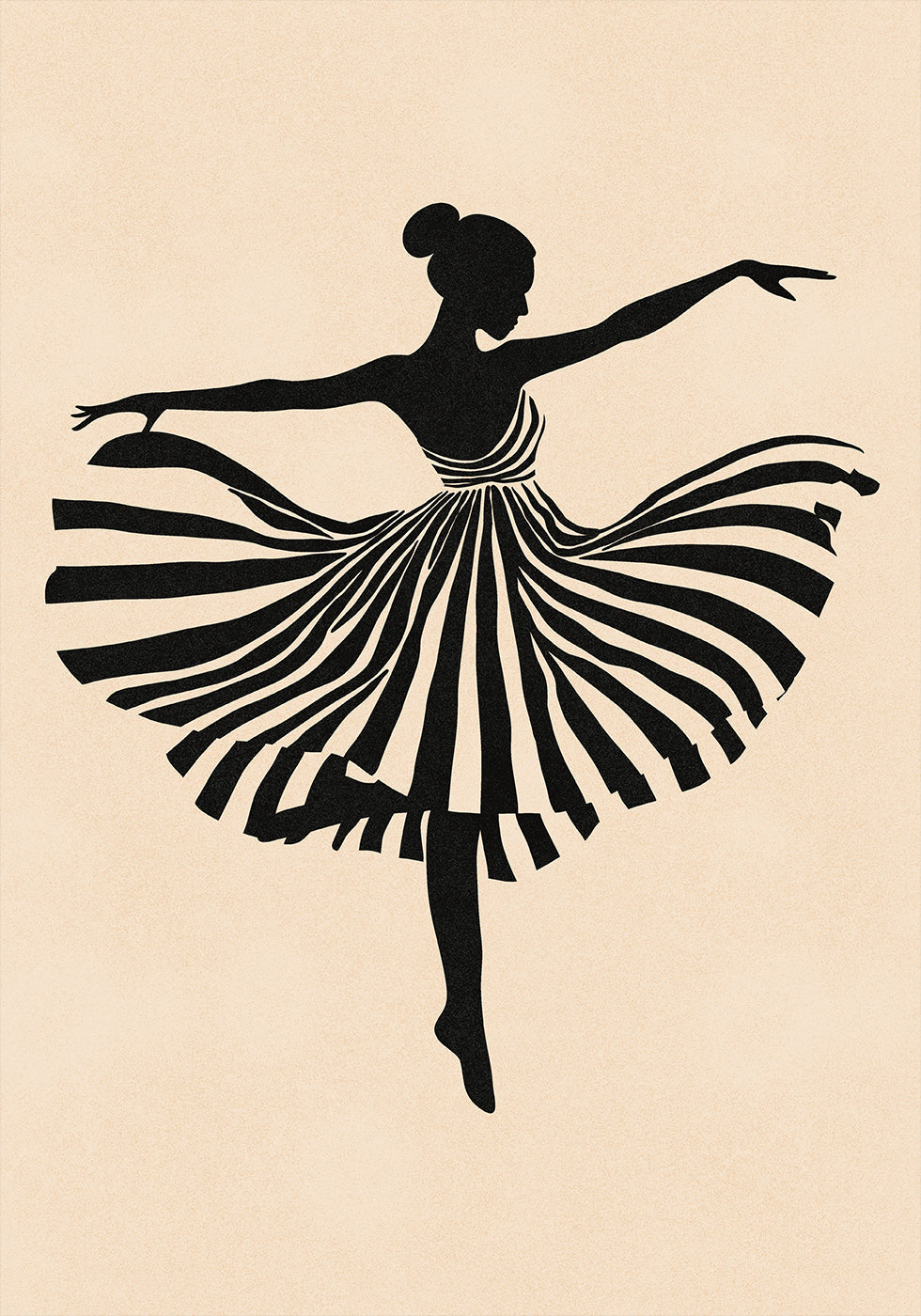 Poster di silhouette danzante