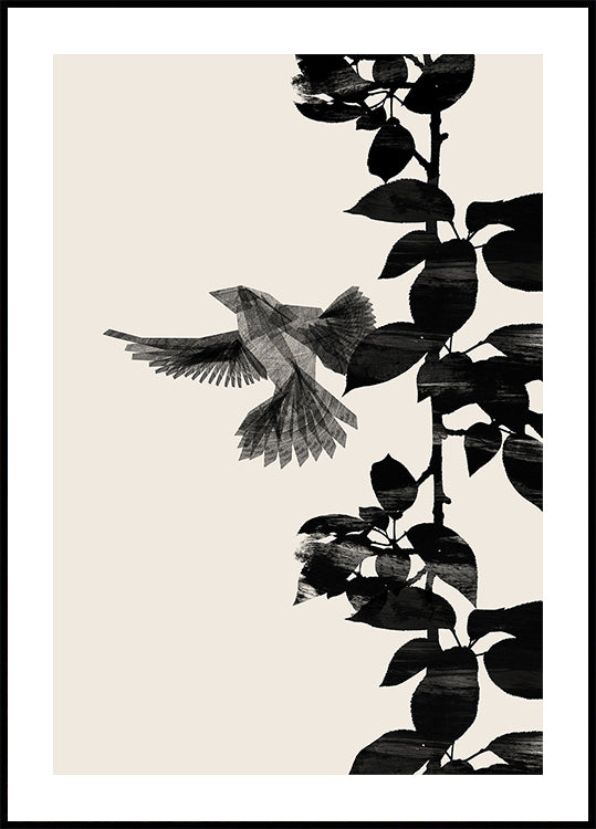 Uccello botanico un poster 20x30