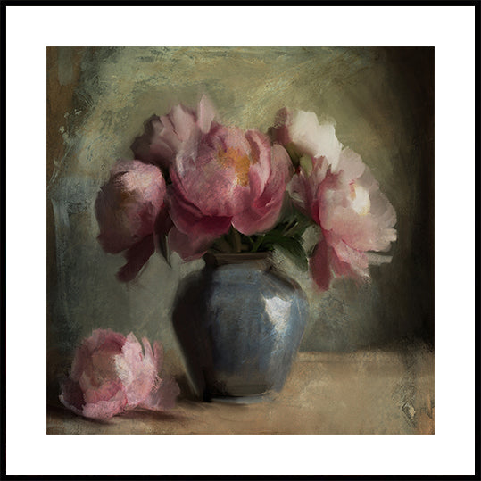 Pivoines Una rosa poster