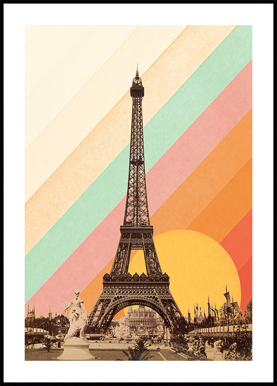 Poster arcobaleno della Torre Eiffel