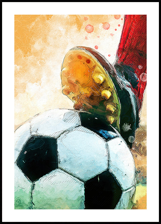 Poster di arte sportiva di calcio 1